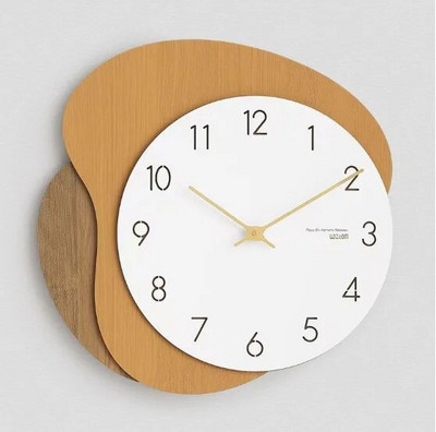 Šiuolaikinė svetainė Medinis sieninis laikrodis madingas miegamojo laikrodis asmenybės pakabinamas stalas namams kūrybingas atmosferinis kvarco laikrodis