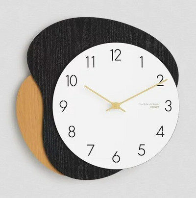 Šiuolaikinė svetainė Medinis sieninis laikrodis madingas miegamojo laikrodis asmenybės pakabinamas stalas namams kūrybingas atmosferinis kvarco laikrodis