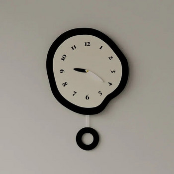 Σκανδιναβικό μινιμαλιστικό αθόρυβο ρολόι τοίχου Νέα δημιουργική διακόσμηση σαλονιού εστιατορίου Ρολόι τοίχου Τέχνη Ρολόγια προσωπικότητας