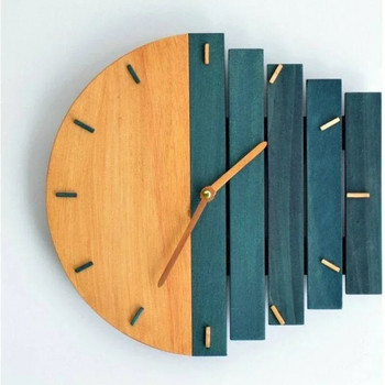 Αφηρημένο ρολόι τοίχου βιομηχανικού στυλ Ξύλινα αναλογικά ρολόγια Διακοσμητικά χειροτεχνία για διακόσμηση σπιτιού υπνοδωματίου γραφείου σαλονιού