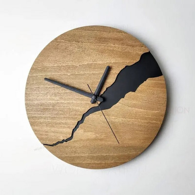 Creative Crack Ceas de Perete Silențios Din Lemn Simplu Decorare Casă Modernă Ceas de Perete Modern Perete de fundal