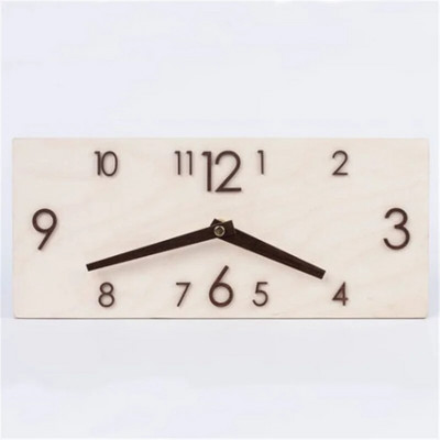 Ceas de perete din lemn, dreptunghiular, 3D, ceasuri mari suspendate, retro, creative, acasă, sufragerie, birou, ceas de perete, ceas cu quartz
