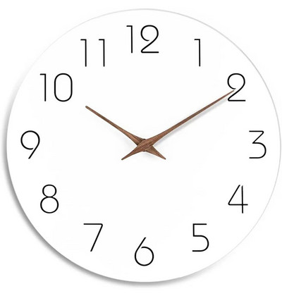 Kružni zidni sat od 10 inča s drvenim zrnom Tihi dnevni boravak Spavaća soba Retro zidni sat Minimalistički kreativni sat za uređenje doma