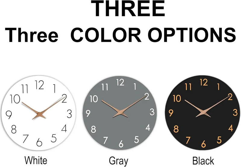 Kružni zidni sat od 10 inča s drvenim zrnom Tihi dnevni boravak Spavaća soba Retro zidni sat Minimalistički kreativni sat za uređenje doma