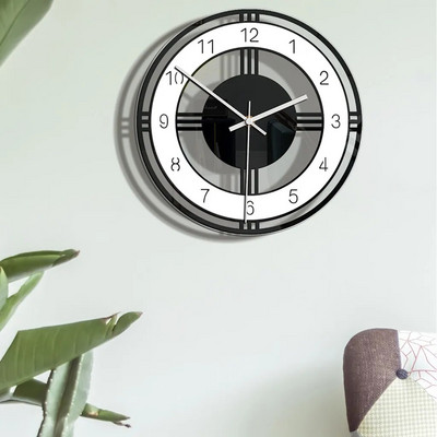 Ceas acrilic Ceas de perete în stil sufragerie pentru acasă, silențios, transparent, ușor de citit, cifre, pandantiv, ornament pentru agățat Reloj De Pared