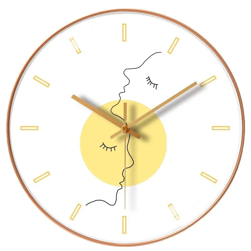 Σκανδιναβικό ρολόι τοίχου Μοντέρνο δημιουργικό σιωπηλό ρολόι Ρολόι χαλαζία Ρολόι διακόσμηση τοίχου Ρολόι Ώρα ρολογιού για το σπίτι Σαλόνι Υπνοδωμάτιο