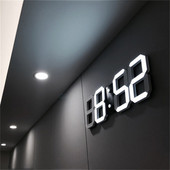 Ceas de perete cu LED-uri 3D de calitate Ceas de perete digital modern Ceas cu alarmă de birou Ceas de perete cu lumină de noapte pentru sufragerie acasă