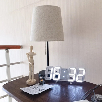 Ποιοτικό 3D ρολόι τοίχου LED Μοντέρνο ψηφιακό επιτραπέζιο ρολόι τοίχου Ρολόι Ξυπνητήρι Επιτραπέζιο Ξυπνητήρι Ρολόι τοίχου νυκτός για σαλόνι σπιτιού