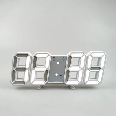 Ceas de perete cu LED-uri 3D de calitate Ceas de perete digital modern Ceas cu alarmă de birou Ceas de perete cu lumină de noapte pentru sufragerie acasă