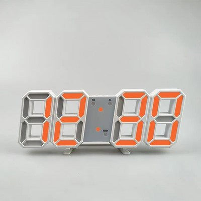 Ceas de perete cu LED-uri 3D de calitate Ceas de perete digital modern Ceas cu alarmă de birou Ceas de perete cu lumină de noapte pentru sufragerie acasă
