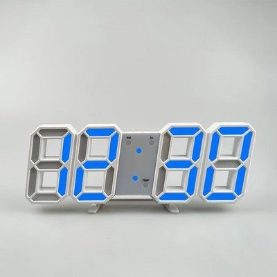 Ceas de perete cu LED-uri 3D de calitate Ceas de perete digital modern Ceas cu alarmă de birou Ceas de perete cu lumină de noapte pentru sufragerie acasă