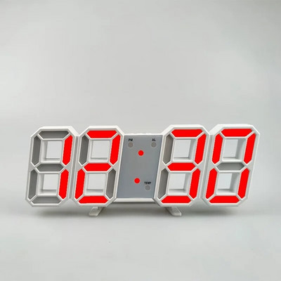 Ceas de perete cu LED-uri 3D de calitate Ceas de perete digital modern Ceas cu alarmă de birou Ceas de perete cu lumină de noapte pentru sufragerie acasă
