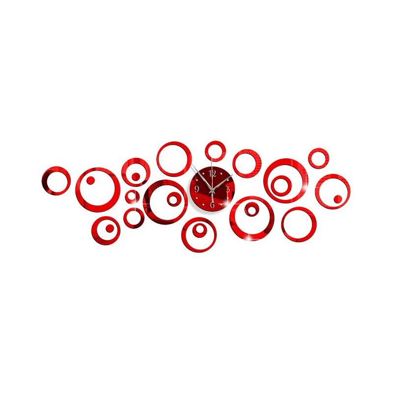 3D-stereoakrüülpeegel, suur seinakell mulliring Mute Loominguline elutuba Magamistoa kaunistus käekell Moe lõbus