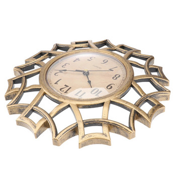 Безшумен часовник Винтидж кръгъл декоративен стенен часовник Слънчев висящ часовник Декорация на стена на селска къща за всекидневна, спалня, часовници