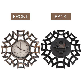 Αθόρυβο ρολόι Vintage στρογγυλό διακοσμητικό ρολόι τοίχου Ρολόι κρεμαστό στον ήλιο Διακόσμηση τοίχου σε αγροικία για ρολόγια κρεβατοκάμαρας σαλονιού