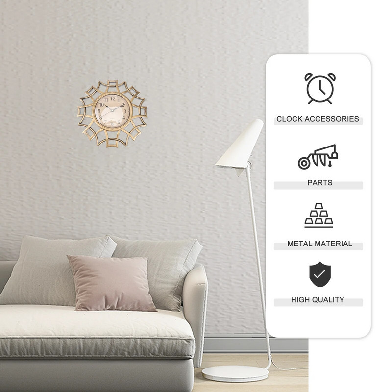 Tylus laikrodis Vintažinis apvalus dekoratyvinis sieninis laikrodis saulėje kabantis laikrodis sodybos sienų dekoravimas svetainės miegamojo laikrodžiams