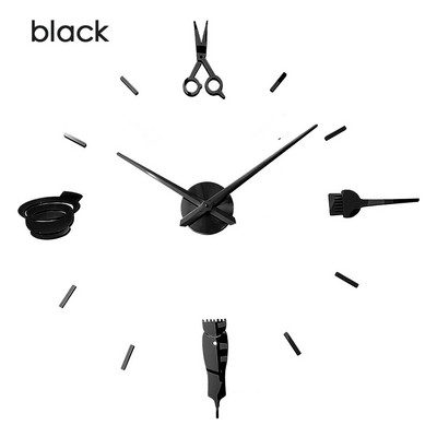 Ceas de perete 3d luminos Ceasuri mari Design modern Ceas Luminova Autocolant Oglinda Coafor Coafor Coafura Frizer