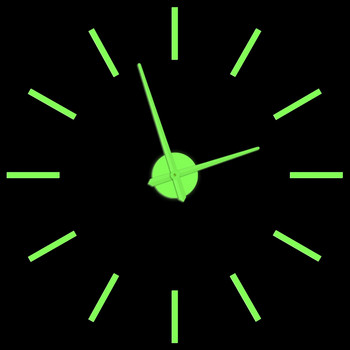 3D голям акрилен стенен часовник с огледален ефект Опростен дизайн Стенен арт Декоративен кварцов тихо почистване Модерен голям часовник Стрелки Стенен часовник
