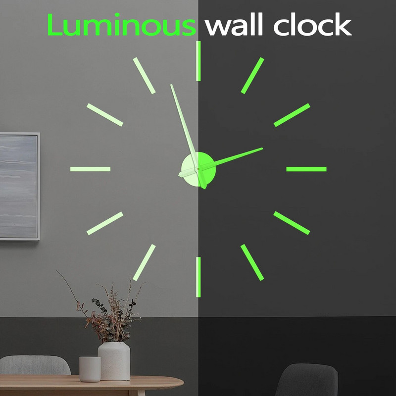 Τρισδιάστατο μεγάλο ακρυλικό ρολόι τοίχου με εφέ καθρέφτη Απλή σχεδίαση Τέχνη τοίχου Διακοσμητικό Quartz Quiet Sweep Μοντέρνο μεγάλο ρολόι Ρολόι τοίχου