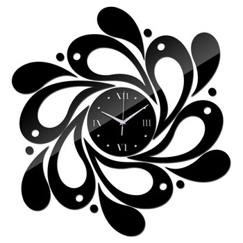Стенни часовници Направи си сам акрилен материал Кварцови часовници с едно лице игла Кратък стил Декорация на дома Стикери за дома