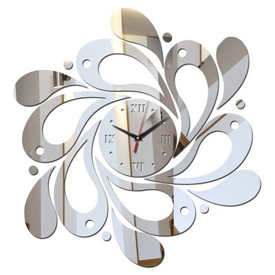 Стенни часовници Направи си сам акрилен материал Кварцови часовници с едно лице игла Кратък стил Декорация на дома Стикери за дома