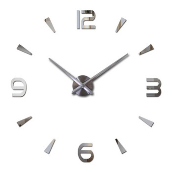 νέα πώληση diy ρολόι τοίχου σύντομο ρολόι χαλαζία ρολόγια ακρυλικός καθρέφτης αυτοκόλλητο τοίχου διακόσμηση σπιτιού αυτοκόλλητα σαλονιού νεκρή φύση