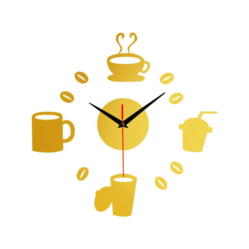 Topid Naljakas raamita DIY vaigistatud seinakell 3D peegelpinnaga kleebiskellad Kodukaunistamise tarvikud Dekoratsioon часы настенные