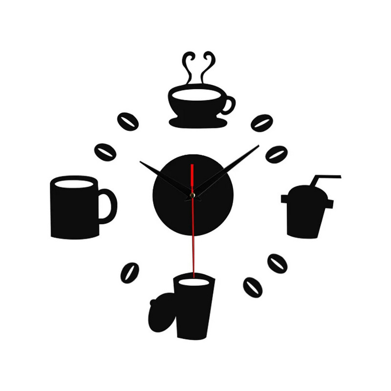 Topid Naljakas raamita DIY vaigistatud seinakell 3D peegelpinnaga kleebiskellad Kodukaunistamise tarvikud Dekoratsioon часы настенные