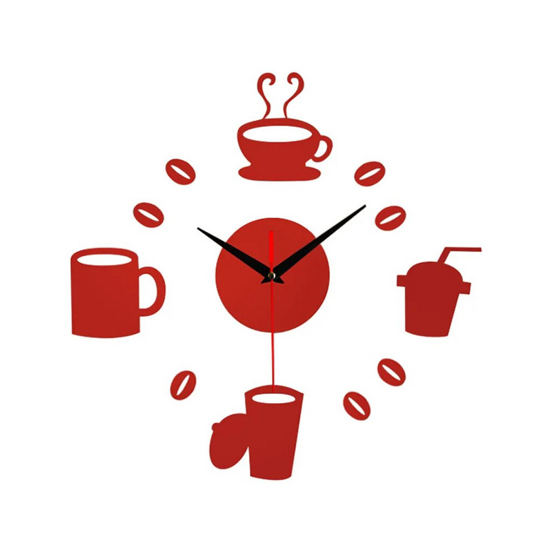 Topid Naljakas raamita DIY vaigistatud seinakell 3D peegelpinnaga kleebiskellad Kodukaunistamise tarvikud Dekoratsioon часы настенные