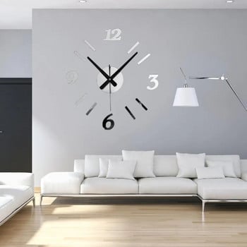 Направи си сам 3D акрилно огледало Стенен часовник Творчески стикери за стена Европа Кварцов часовник за всекидневна Декорация на дома Високо качество