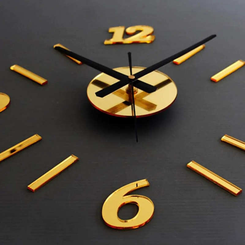 DIY 3D akrüülpeegel seinakell Loomingulised seinakleebised Euroopa kvartsist elutoakell Kodukaunistus kvaliteetne