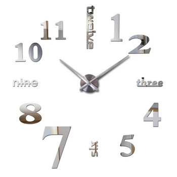 νέα μόδα diy ακρυλικός καθρέφτης ρολόι τοίχου Ευρώπη 3d μεγάλο ρολόι χαλαζία νεκρή φύση ρολόγια σαλονιού διακόσμηση σπιτιού αυτοκόλλητα