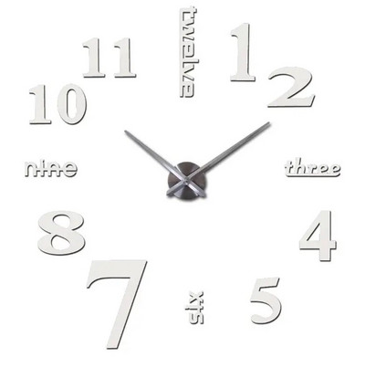 νέα μόδα diy ακρυλικός καθρέφτης ρολόι τοίχου Ευρώπη 3d μεγάλο ρολόι χαλαζία νεκρή φύση ρολόγια σαλονιού διακόσμηση σπιτιού αυτοκόλλητα