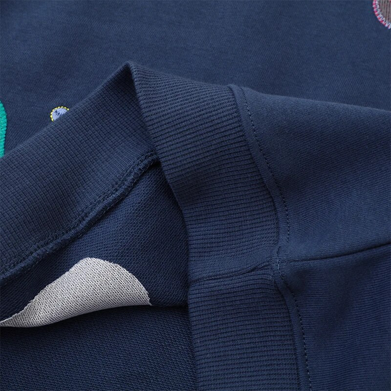 Little Maven Mergaičių megztiniai 2023 m. Nauji Gyvūnai Drugeliai Aplikacijos Medvilnė Kūdikių Mergaičių O kaklo drabužiai Rudens vaikiški drabužiai