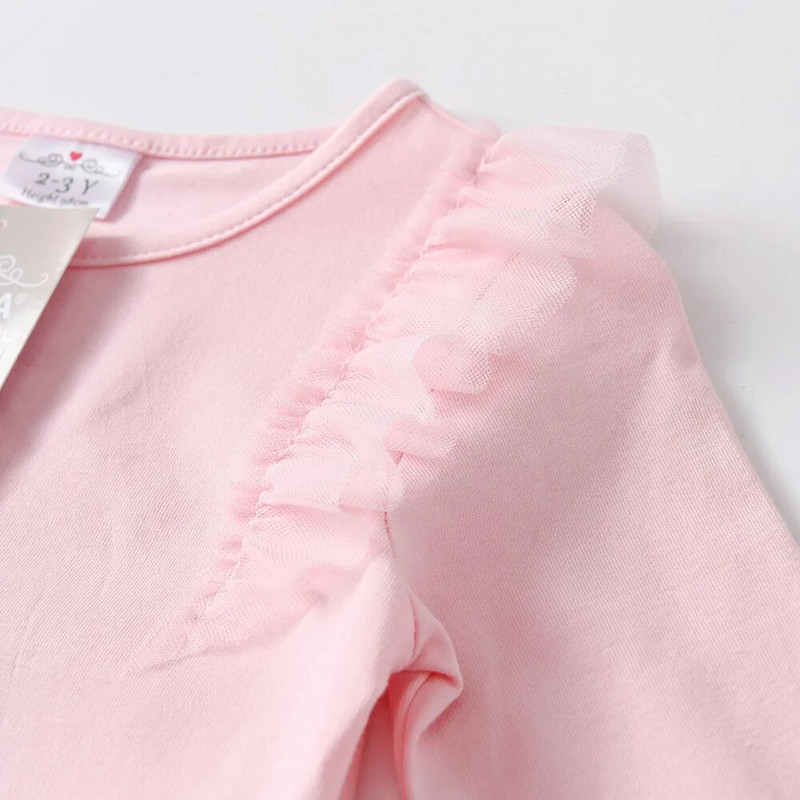 DXTON rudens mergaičių marškinėliai ilgomis rankovėmis medvilniniai kūdikiai, viršutiniai drabužiai, blizgučiai, triušiai, marškinėliai, marškinėliai, gyvūnai, vaikai, laisvalaikio drabužiai