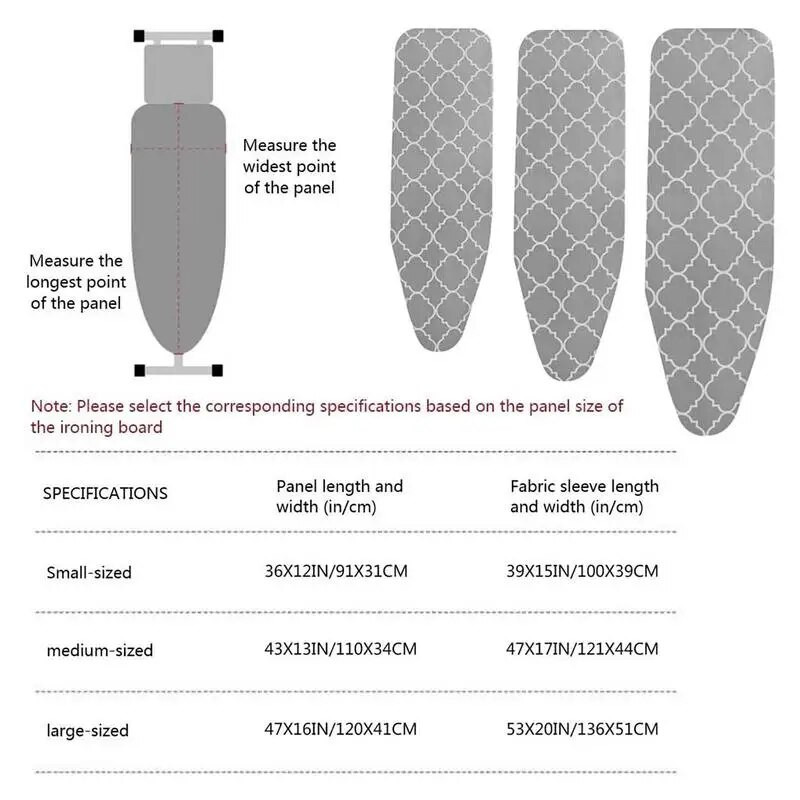 Triikimislaua kate Põletuskindel eriti paks puuvillane triikrauda lauapadi kuumust peegeldav, vastupidav soojusisolatsiooniga raudkate