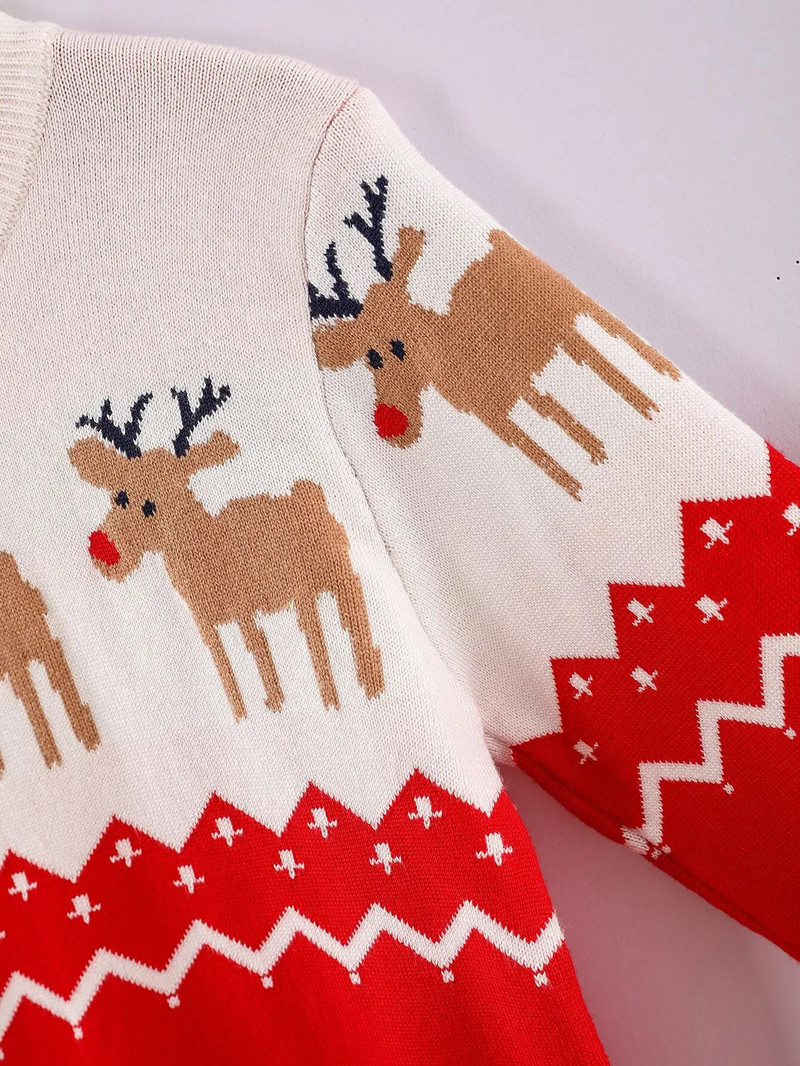 Humor Bear Zēnu un meiteņu apģērbs Jauns multfilmas Ziemassvētku elements Trikotāžas džemperis Vestidos Ikdienas apģērbs 3-7 g.