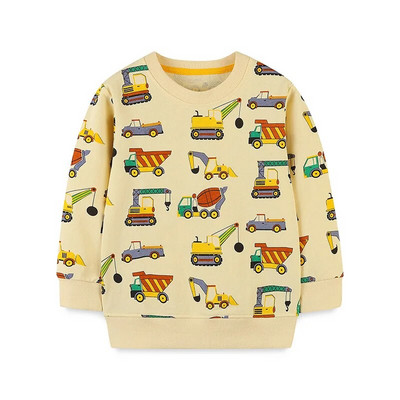 Cartoon Excavator Poiste dressipluus 2023 Talveriided Sport Poiste pikkade varrukatega puuvillane džemprid Laste riided Laste Pullover