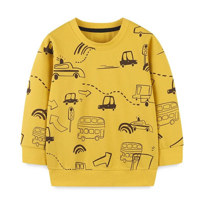 Cartoon Excavator Poiste dressipluus 2023 Talveriided Sport Poiste pikkade varrukatega puuvillane džemprid Laste riided Laste Pullover