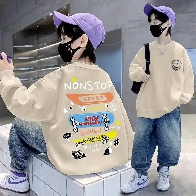 Džemper za dječake u proljetnom i jesenskom stilu Novi dječji jesenski gornji dio srednje veličine Jesenski donji dio košulje za dječake Moderan i moderan