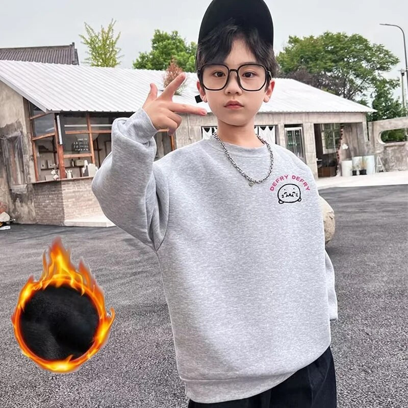 Berniukų megztinis pavasario ir rudens stilius Naujas vidutinio dydžio vaikiški rudeniniai marškinėliai rudeniniai apatiniai berniukų madingi ir madingi