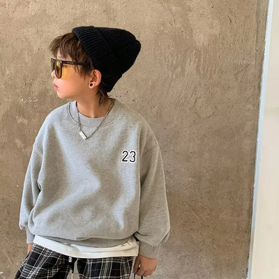Džemper za dječake u proljetnom i jesenskom stilu Novi dječji jesenski gornji dio srednje veličine Jesenski donji dio košulje za dječake Moderan i moderan