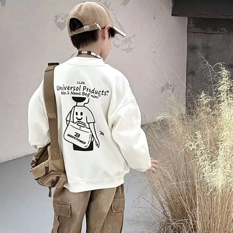 Džemper za dječake u proljetnom i jesenskom stilu Novi dječji jesenski gornji dio srednje veličine Jesenski donji dio košulje za dječake Moderan i moderan