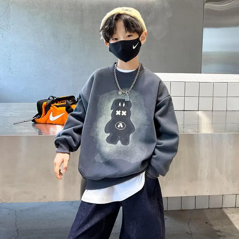 Dječaci Duksevi s kapuljačom Sweatshirts Pamučne majice Gornja odjeća 2023 Crtani Proljeće Jesen Vjetrootporna Dječja Školska Dječja Odjeća