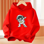 Hanorace pentru băieți de modă Dabbing Astronaut design amuzant imprimare bumbac, primăvară, toamnă, haină de bază, pulover hip hop