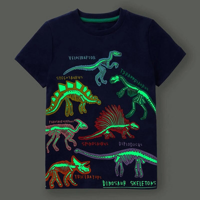 Little Maven 2024 Haine pentru băieți Dinozaur Luminos Bebeluși Băieți Hanorace Bumbac Causal Noctilucous Îmbrăcăminte pentru copii pentru copii