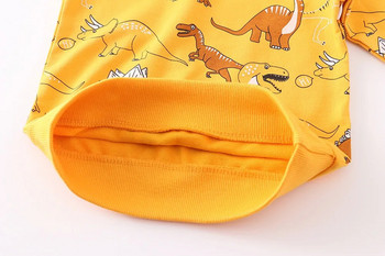 Детски памучен суитшърт Пролетни и есенни дрехи Момчета Сладка тениска с дълъг ръкав с щампи Бебешко домашно облекло Горнища 2-5T