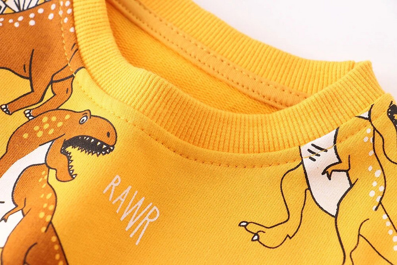 Dječja pamučna majica s kratkim rukavima, proljetna i jesenska odjeća, dječaci, slatka majica s printom, majica dugih rukava, kućna odjeća za dojenčad, 2-5T