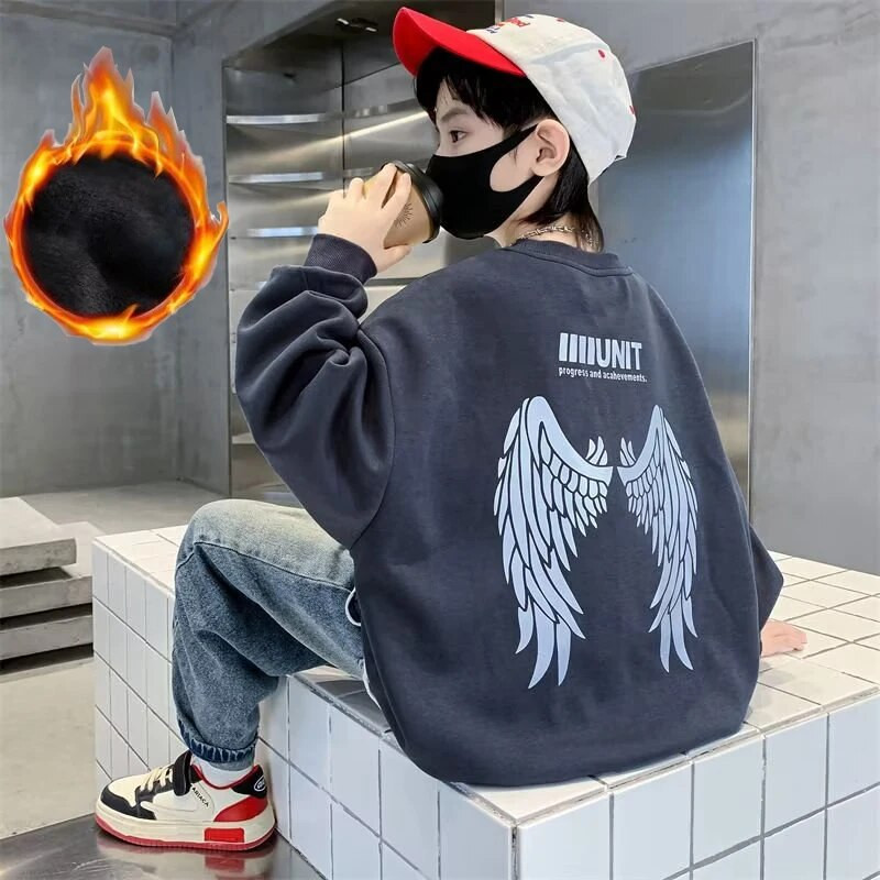 Πουλόβερ για αγόρια σε στυλ άνοιξης και φθινοπώρου Νέο μεσαίου μεγέθους παιδικό φθινοπωρινό μπλουζάκι για αγόρια φθινοπωρινό πουκάμισο μοντέρνο και μοντέρνο