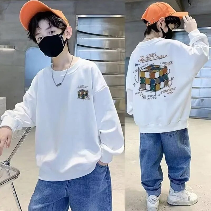 Poiste kampsun kevade ja sügise stiil uus keskmise suurusega laste sügisene särk Moodne ja moodne